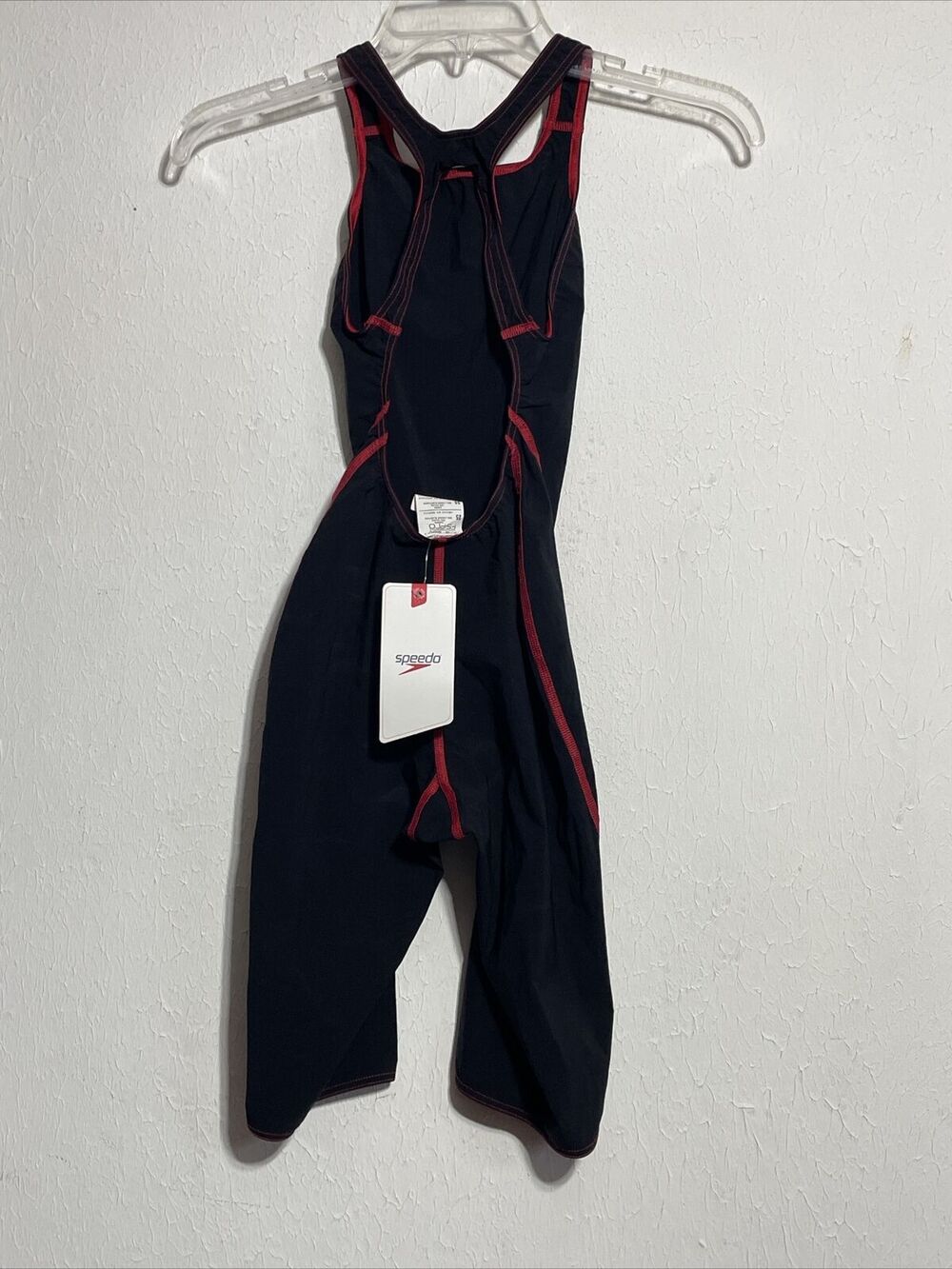 SPEEDO Fast Skin FS-Pro Size 25 Open Back Red/Black Knee Length NWT - Picture 3 of 5